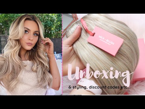 *NEW* MILK & BLUSH HAIR EXTENSIONS! UNBOXING, STYLING AND MONTAGE!