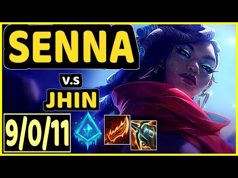 SENNA vs JHIN - 9/0/11 KDA BOTTOM ADC CHALLENGER GAMEPLAY - EUW