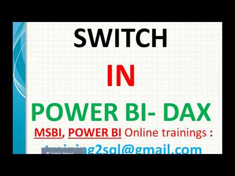 DAX Functions | Switch in Power BI | Switch in DAX
