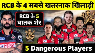 IPL 2020 RCB Team 5 Most Dangerous Players | Royal Challengers Bangalore