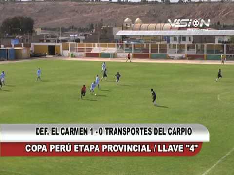 DEF. EL CARMEN 1 - 0 A.T. DEL CARPIO COPA PERU ETAPA PROVINCIAL - Visión Deportiva 2013 TVT Canal 39