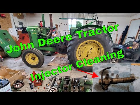 John Deere R Tractor Revival Part 5 - (Cleaning the Injectors and Adjusting the Valves) #willitrun