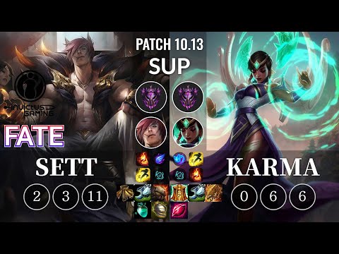 IG Fate Sett vs Karma Sup - KR Patch 10.13