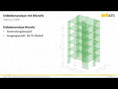 mbinar - C|MA MicroFe Erdbebenanalyse nach dem multimodalen Antwortspektrenverfahren