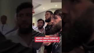 Things got heated between Khamzat Chimaev and Machado Garry following #UFCQatar 😬 #ufc #mma
