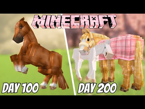 I Survived 200 Days in a Minecraft Horse World!