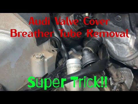 Audi valve cover breather tube removal every Audi owners should see this!!!