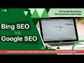 bing seo vs google seo