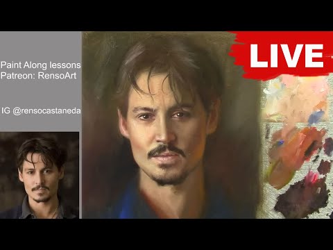 One session oil painting - Johnny Depp