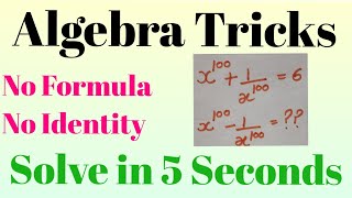 Shortcut Tricks// Algebra// Solve equations// Easy Method/ MATHS AID