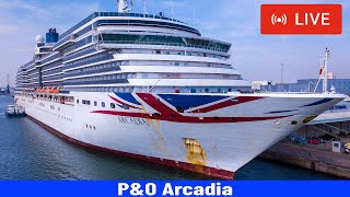 SHIPS TV - P&O Arcadia Cruise Ships Departing Port of Southampton