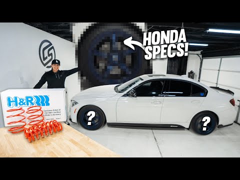 BMW 340i Rays Wheels & Lowering Springs Install!