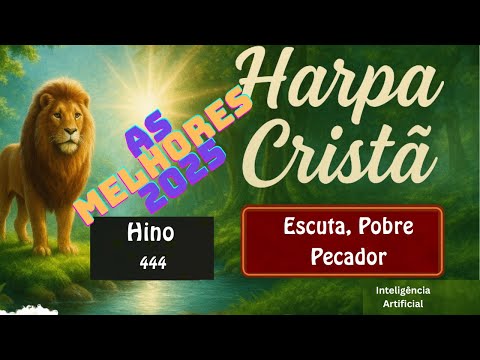 444 – Escuta, Pobre Pecador (Harpa Cristã) | Hino Oficial + Letra | Louvor e Adoração #harpacristã