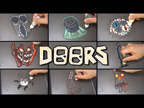 Roblox Doors 👁 Edible Pancake art - Crucifix, Rush, A-60, El Goblino, Eyes, Jack, Ambush, Figure