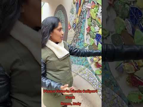 Parque Piazza Vittorio Nicola Calipari Roma, Itália🌲🌱💚😊😊 #rome #shorts #italy