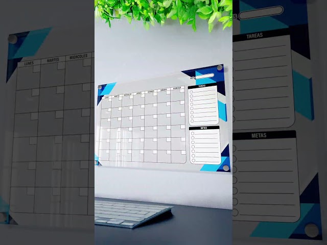 Vídeo relacionado con Calendario de pared acrílico personalizado, calendario mensual y semanal, planificador mensual de borrado en seco para decoración de pared, regalo de inauguración de la casa - Versión en español