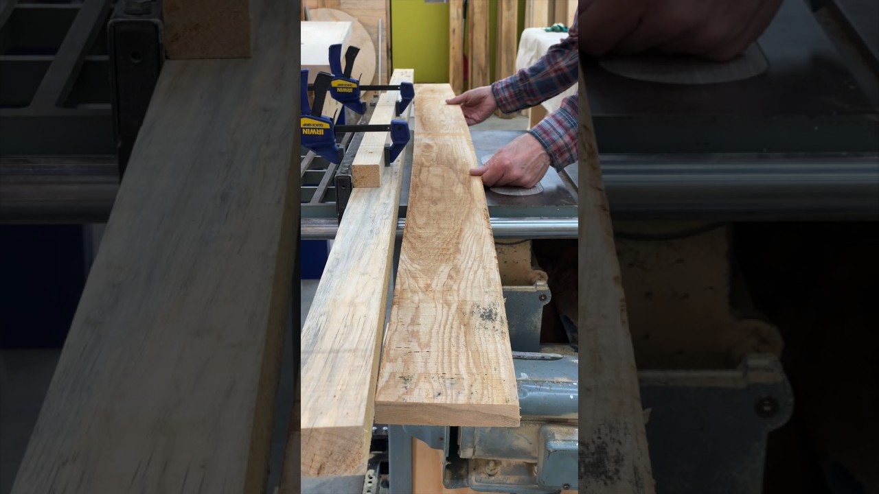 Table Saw Jig for Straightening Crooked Boards - Easy DIY Guide! #woodworking