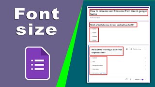 How to Increase and Decrease Font size in google forms
