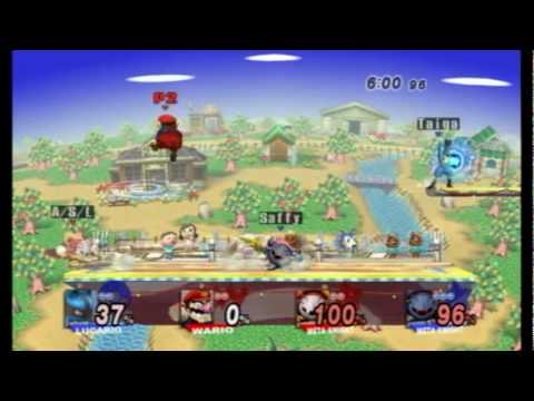 VC7 Atomsk (MK) and Zucco (Lucario) vs. Malcolm (Wario) and Blackanese (G&W) 1 - SSBB - SSBB