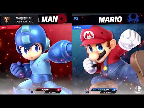 Peabnut (Mega Man) vs PHNM NoTag (Mario) - Losers Semis - Modern Nest 31