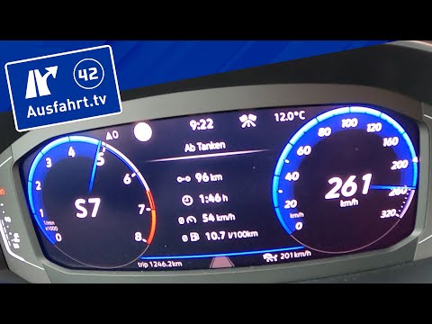 Tachovideo Volkswagen Arteon Shooting Brake R 0-100 kmh kph 0-60 mph Beschleunigung Acceleration
