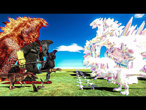 Godzilla vs The Betrayed Titan Team - Animal Revolt Battle Simulator