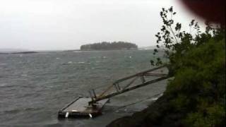 preview picture of video 'TS Irene 2011-08-28 1630 Boothbay Harbor, ME'