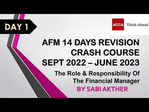 AFM 14 Days Revision Crash Course Sept 2022 - June 2023 - Day 1