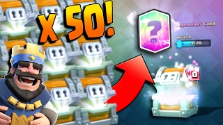 LEGENDARY FROM GIANT CHEST - Clash Royale Opening 50 Giant Chests for Legendaries!