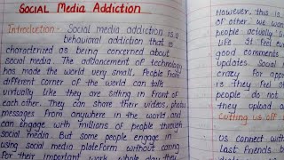 Essay on Social Media Addiction in English for students|| Social Media Addiction Essay|| Essay