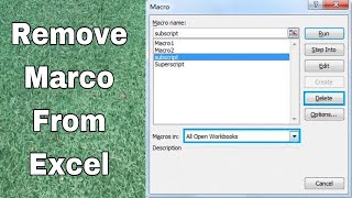 How to Remove a Macro in Excel - deleting macro from personal macro workbook - 2010 excel macros