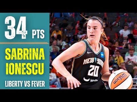 Sabrina Ionescu 34 PTS 7 THREES 6 REB 5 AST | NEW YORK LIBERTY vs INDIANA FEVER