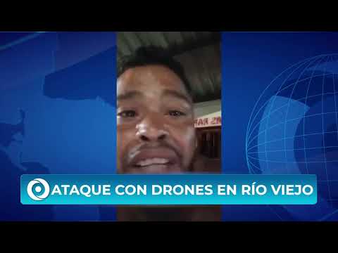 Atacan con fusiles y drones con explosivos estación de Policía en Río Viejo