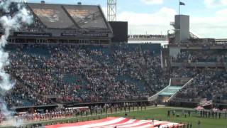 preview picture of video 'HD - National Anthem and B 2 Fly over - Jaguar and Kansas City Chiefs Game, Jacksonville Florida'
