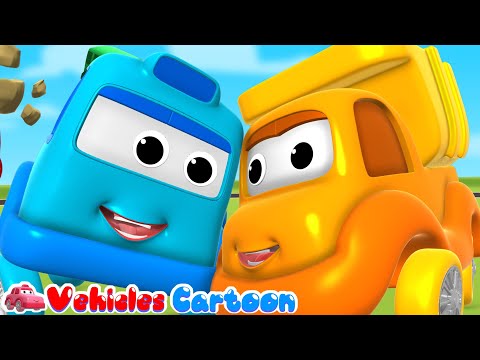 Truck Rescues Bus Friends On Wheels | Monster Truck | Car Cartoon | Cars & Vehicles Cartoon Episode9