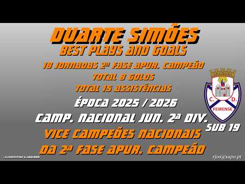 Duarte Simões BEST PLAYS GOALS CAMP NACIONAL JUN S19 VICE CAMPEÕES E SUBIDA PARA 1ª DIV...