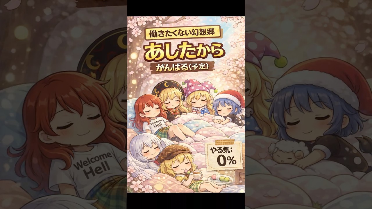 【東方】むり。あしたから！｜はたらきたくない幻想郷 – 癒しのまったり時間 Touhou Cozy Lazy Day