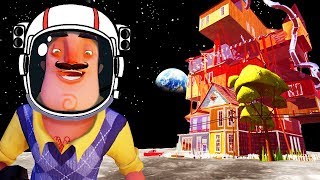 WHAT IF HELLO NEIGHBOR TOOK PLACE ON THE MOON?! LOW GRAVITY MODE! | Hello Neighbor Beta 3 Gameplay