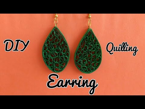 Designer quilling earrings/ Trendy earrings/ How to make earrings/DIY/ Paper quilling earrings Video