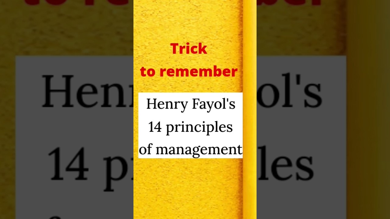 Easy Trick to remember 14 principles of management #fact #principles #managementprinciples