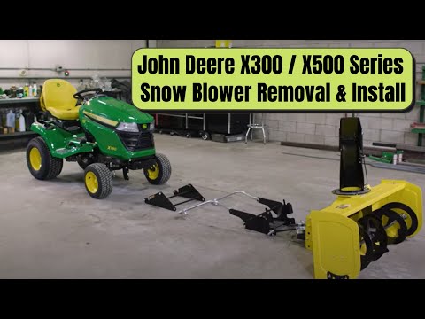 John Deere X300 / X500 Series Snow Blower Removal & Installation Tutorial By Minnesota Equipment