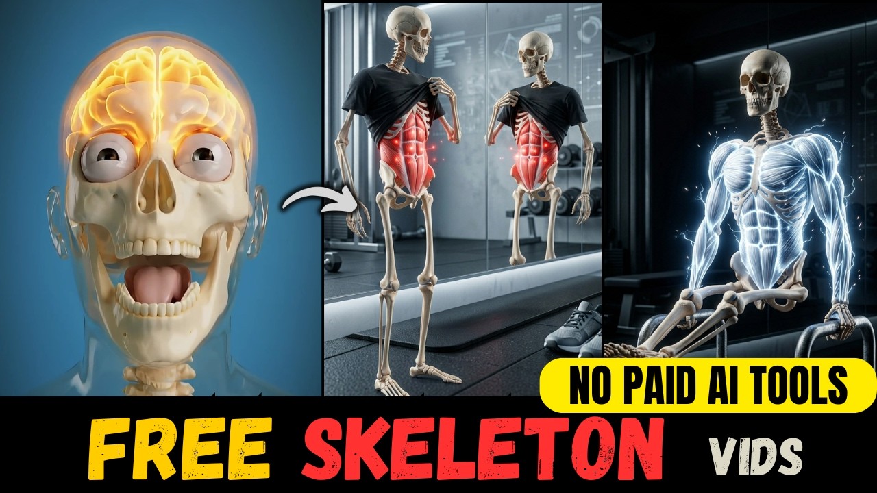 How To Make Skeleton AI Videos for FREE (No Paid AI Tools)