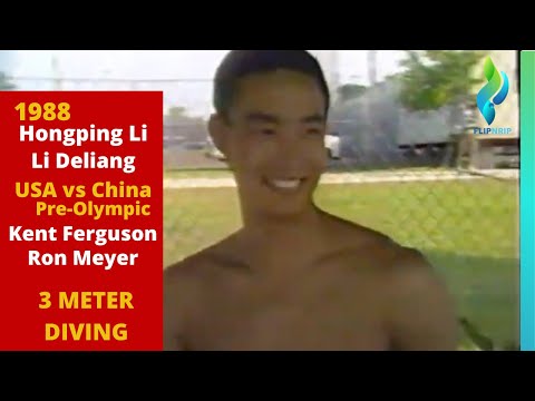 1988 USA Diving 3 Meter  vs China men 3 meter diving - Pre Olympic dual Meet