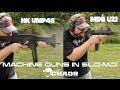 HK UMP45 Mini UZI Machine Guns In SLO MO