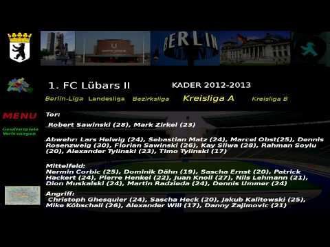 1. FC Lübars II Kader 2012-13 Kreisliga A 4.Abteilung
