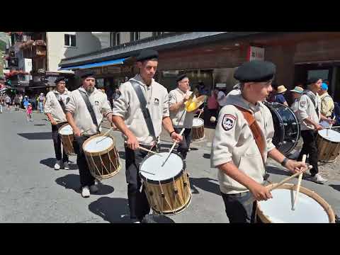 Matterhorn Drummers at the Zermatt Folklore Festival