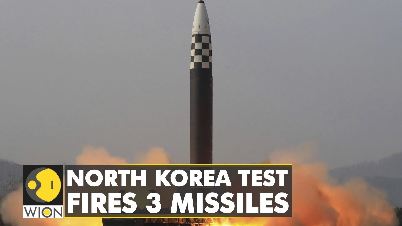 North Korea test fires three missiles'