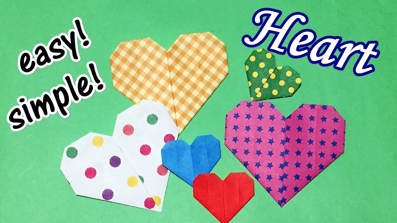 Origami Heart  Tutorial Super Easy and Simple! Valentine's Day Paper Craft Ideas for Kids