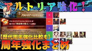 【FGO】アルトリア強化＆周年強化の評価まとめ！歴代周年強化との比較も