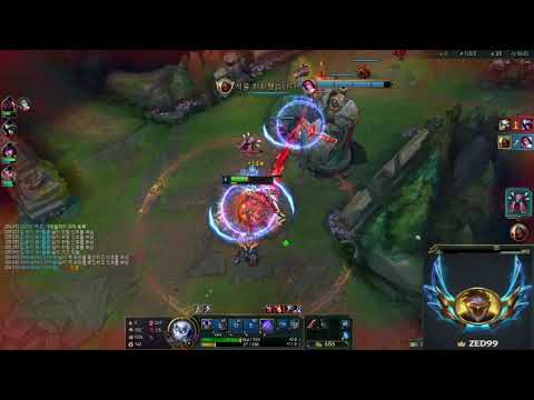 ZED99 PLAYS ZED VS FIORA - KR CHALLENGER PATCH 12.9